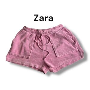 ZARA SHORTS TERRY CLOTH DRAWSTRING Pull On SZ Medium